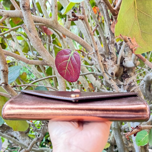 Michael Kors Jet Set Travel Large Envelope Continental Wallet Patent Mocha - Picture 4 of 13